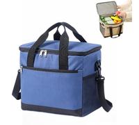 Bolsa de almuerzo aislada de gran capacidad 16L/18L, lonchera refrigeradora a prueba de fugas, bolsa de aislamiento térmico Oxford 600D, bolsa de almacenamiento de alimentos(30L blue)