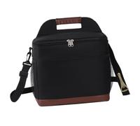 Bolsa de almuerzo aislada de gran capacidad 16L/18L, lonchera refrigeradora a prueba de fugas, bolsa de aislamiento térmico Oxford 600D, bolsa de almacenamiento de alimentos(16L black)