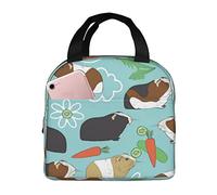 Bolsa de almuerzo aislada Lovely Guinea Pigs o Cavias Lunch Box Reutilizable Cute Tote Lunch Box para adultos y niños, Bolsas de almuerzo a prueba de fugas para el trabajo Oficina Viajes Escuela Pic