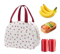 Bolsa De Almuerzo Aislada Para El Trabajo, Bolsas De Mediodía Para Mujeres | Bolsa De Almuerzo Grande Con Presión Dulce, Resistente A Las Manchas Y Duradera | Perfecto Para Picnic, Playa, Escuela,