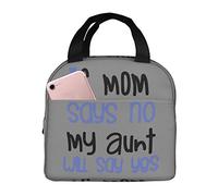 Bolsa de almuerzo aislada si mamá dice que no, mi tía dirá que sí, caja de almuerzo reutilizable, bonita caja de almuerzo para adultos y niños, bolsas de almuerzo a prueba de fugas para el trabajo,