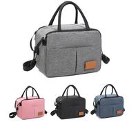 Bolsa de almuerzo aislamiento térmico bolsa de refrigeración conectada bolsa de almuerzo bolsa de almacenamiento de bolsa de almuerzo impermeable y a prueba de fugas bolsa de almuerzo (Grigio)