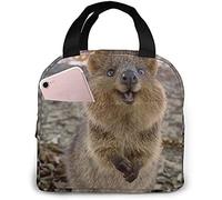 Bolsa de almuerzo Be Happy Like A Quokka reutilizable, aislada, impermeable, para escuela, oficina, picnic