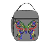 Bolsa de Almuerzo Caja de almuerzo reutilizable The Eastern Star para mujer Mariposa a prueba de fugas Enfriador térmico Alimentos aislados Niños Niños para Trabajo,Escuela,Viajes,Picnic,Oficina