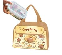 Bolsa de almuerzo Capybara con aislamiento, bolsa de tot tote reutilizable con gran capacidad, forro de fuga y fácil, perfecta para niñas, niños, mujeres, hombres, 29 x 23,5 x 1
