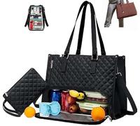 Bolsa de almuerzo combinada, bolsa de transporte reutilizable con compartimento para el almuerzo, bolsa de trabajo convertible para adultos