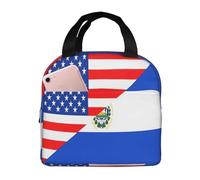 Bolsa De Almuerzo Con Aislamiento Bandera Medio Americana De El Salvador Pequeña Bolsa Isotérmica A Prueba De Fugas Reutilizable Bolso Termica Porta Alimentos, Para El Trabajo, Oficina, Niños