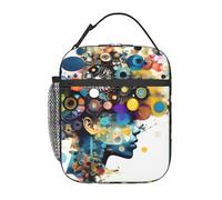 Bolsa de almuerzo con aislamiento elegante con inteligencia artificial, reutilizable, fácil de llevar, camping, senderismo, rutina diaria