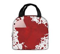 Bolsa de almuerzo con aislamiento, estilo salpicadura de sangre roja, fiambrera reutilizable, bonita fiambrera para adultos y niños, bolsas de almuerzo a prueba de fugas para el trabajo, oficina, vi