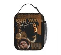 Bolsa de Almuerzo con Aislamiento térmico Rod Wave Nostalgia Tour 2024 para la Escuela Hip Hop Rapper Bolsa de Comida portátil Nevera térmica Loncheras