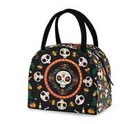 Bolsa de almuerzo con calavera de azúcar para mujeres y hombres, Mochila reutilizable, bolsa de almuerzo aislada para oficina, trabajo, escuela, picnic, senderismo