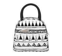Bolsa de almuerzo con estampado de nativos americanos, ligera, aislada, portátil, funcional, familiar, viajes, escuela, universidad