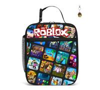 Bolsa de almuerzo con llavero, diseño de erizo de dibujos animados, reutilizable, portátil, aislada, a prueba de fugas, congelable. (B)