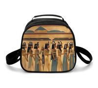Bolsa de almuerzo cruzada para mujer en el antiguo Egipto, bolsa de almuerzo pequeña aislada con correa de hombro ajustable, lonchera reutilizable para el trabajo, picnic, viajes