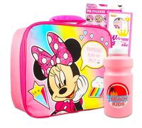 Bolsa de almuerzo de Disney Minnie Mouse para niñas, juego de almuerzo con lonchera de Minnie, calcomanías de Minnie, y más | Bolsa de almuerzo Minnie Mouse