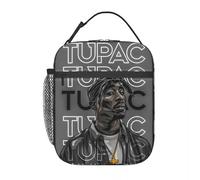 Bolsa de Almuerzo de Hip Hop Tupac 2PAC Personalizada para Mujeres Bolsas de Comida Escolar portátiles