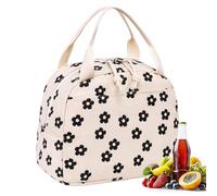 Bolsa de almuerzo de pana - 25x20x17 cm, bolso grande aislada con compartimento más frío, recipiente de lonchera reutilizable, ideal para escuela, trabajo, picnic, viajes, maestros, estudiantes, niños