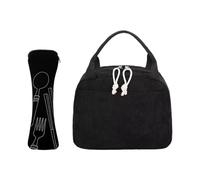 Bolsa De Almuerzo De Pana De 1 Pieza, Bolsa De Almacenamiento De Cubiertos De 1 Pieza, Estilo Retro Clásico, Material Suave Y Cómodo, Adecuado Para Uso Doméstico Y Exterior.