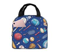 Bolsa de almuerzo deportiva para mujeres y hombres, baloncesto, béisbol, aislada, a prueba de fugas, bolsa térmica para comida, trabajo, escuela, picnic, senderismo