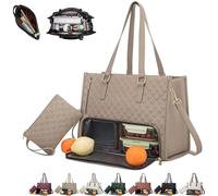 Bolsa De Almuerzo Dos En Uno, con Compartimento Aislante para Portátil, Bolsa De Almuerzo De Negocios De Gran Capacidad, Bolsa De Aislamiento Plegable A Prueba De Fugas (Khaki)