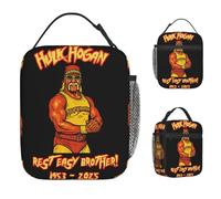 Bolsa de Almuerzo Hulk Hogan Rest Easy Brother 1953-2025 para Hombres Bolsa de Almuerzo con Estampado Bolsa de Picnic Oxford portátil Bolsas térmicas de Almuerzo