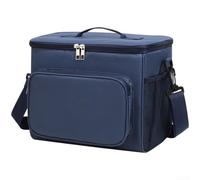 Bolsa de Almuerzo Oxford 600D al Agua Bolsa de Almuerzo Oxford | Aislamiento térmico eficaz, mantiene frío 4h, ideal comida fresca, para compacto 26cm(Dark Blue)