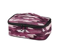 Bolsa de almuerzo para hombre, camuflaje, borgoña, a prueba de fugas, pequeña bolsa aislada, lonchera enfriadora