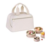 Bolsa de almuerzo para mujer - Bolsa grande con aislamiento suave, reutilizable térmica para adultos | Recipiente refrigerador ergonómico para la escuela de trabajo Beach, elegante almuerzo portátil