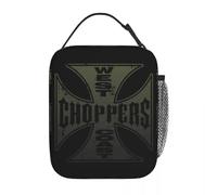 Bolsa de almuerzo personalizada West Coast Chopper Iron Cross para hombres y mujeres Nevera térmica Cajas de almuerzo aisladas para niños y escuelas