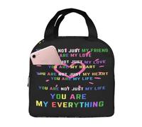 Bolsa de almuerzo reutilizable unisex con aislamiento de gran capacidad, ideal para el Día del Orgullo LGBT Arcoíris Gay "Eres mi todo".