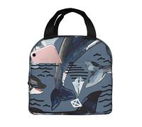Bolsa De Almuerzo Salvar A La Armada De Las Orcas Pequeña Bolsa Isotérmica Mujeres Hombres Bolso De Mano Para Mujeres, Para Comida, Oficina, Viaje, 20x22cm