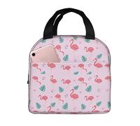 Bolsa De Almuerzo Un Lindo Flamenco Rosa Pequeña Bolsa Isotérmica Mujeres Adultos Bolso Termica Porta Alimentos, Para Fiambrera, Senderismo, Viaje, 20x22cm