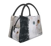 Bolsa de almuerzo unisex The Thinking Cat aislada, bolsa de almuerzo reutilizable para oficina, trabajo, picnic, viajes