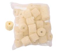 Bolsa de Anillos Biológicos para Filtración de Acuario 500g Cerámica | Malla para Sumidero, Compatible con Filtros Habituales, Beige, Soporte Biológico Continuo, Uso Marino