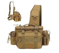 Bolsa De Aparejo De - Almacenamiento De Equipo Compacto para Acampar | Fanny Pack con Soporte De Caña | POUCHA DE Herramienta DE Fiesta Durable DE PESTA Resistente | Senderismo Viajando A Las AV