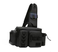 Bolsa de aparejos de pesca con múltiples bolsillos con correa para el hombro, resistente al agua, bolsa de pesca, multicolor, L