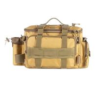 Bolsa de Aparejos de Pesca Gran Caja de Aparejos portátiles Impermeables con Correas Ajustables Bolsas de Herramientas Acolchadas con portavasos de Camuflaje de Camuflaje para AGU