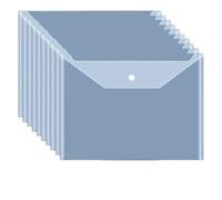 Bolsa de archivo A4 transparente y gruesa 20 piezas, sarga, con cierre a presión, for almacenamiento datos en la oficina para Documentos(Color 2)