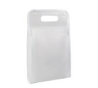 Bolsa de archivo de encuadernación Vertical Macaron A4, organizador portátil de 13 bolsillos for almacenamiento de papel de prueba de estudiante, oficina y escuela(White)