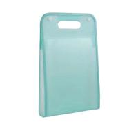 Bolsa de archivo de encuadernación Vertical Macaron A4, organizador portátil de 13 bolsillos for almacenamiento de papel de prueba de estudiante, oficina y escuela(Green)