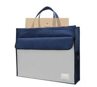 Bolsa De Archivo | Documento A3 Tote Con Manejo De Una Gran Capacidad Case De Almacenamiento Con Cremallera De 2 Capas De 2 Capas De Carpetas Portátiles | Libro Ilustrado Del Estudiante Mapa De Bolso