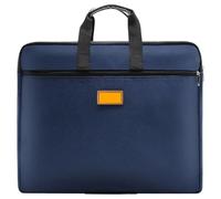 Bolsa de archivo portátil A4 multicapa, bolsa tela Oxford con cremallera for documentos, maletín negocios, almacenamiento, carpeta archivos, bolso Para Documentos(Dark blue)