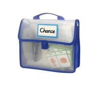 Bolsa de archivo portátil para proyectos, bolsa de libros de mano, ventana transparente, 31 x 5,5 x 23 cm, bolsa de almacenamiento de archivos para estudiantes