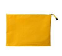 Bolsa de archivos de gran capacidad, tela Oxford con cremallera, impermeable, organizador de documentos, diseño de cordón para suministros de oficina, soporte ligero, amarillo A4