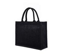 Bolsa de arpillera con asa suave para mujer, bolso de compras, dama de honor, Navidad, Acción de Gracias