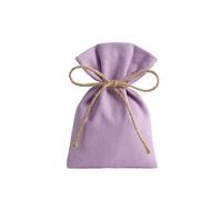 Bolsa de arpillera con cordón, 50 bolsas de regalo de arpillera de algodón con cordón multicolor de varios tamaños personalizables(Purple,9cmx12cm)