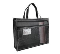 Bolsa de arte de malla, bolsa de suministros transparente, funda de almacenamiento con cremallera, asa de transporte resistente, tamaño A3 ligero, ideal para transportar carteles y enseñar materiales