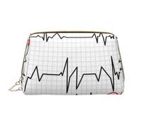 Bolsa de Aseo Bolsa de Maquillaje Bolsa de cosméticos Bolsa de Aseo de Viaje portátil con Cremallera,Llamando a Las Enfermeras Latido del corazón Blanco
