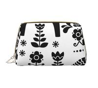 Bolsa de Aseo Bolsa de Maquillaje Bolsa de cosméticos Bolsa de Aseo de Viaje portátil con Cremallera,Arte Popular Sueco Dala Daleclarian Horse