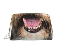 Bolsa de Aseo Bolsa de Maquillaje Bolsa de cosméticos Bolsa de Aseo de Viaje portátil con Cremallera,Perro Collie Barbudo con Nariz Divertida